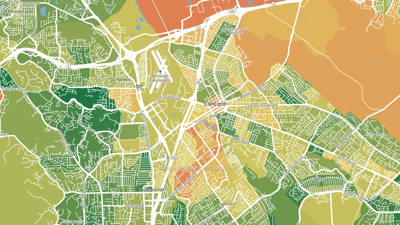 94520, CA block-group voter-turnout map