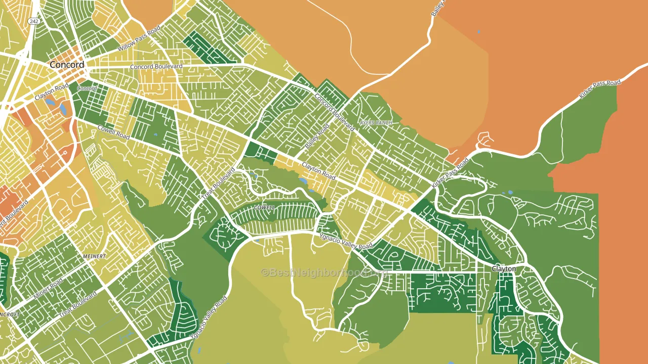 94521, CA block-group voter-turnout map