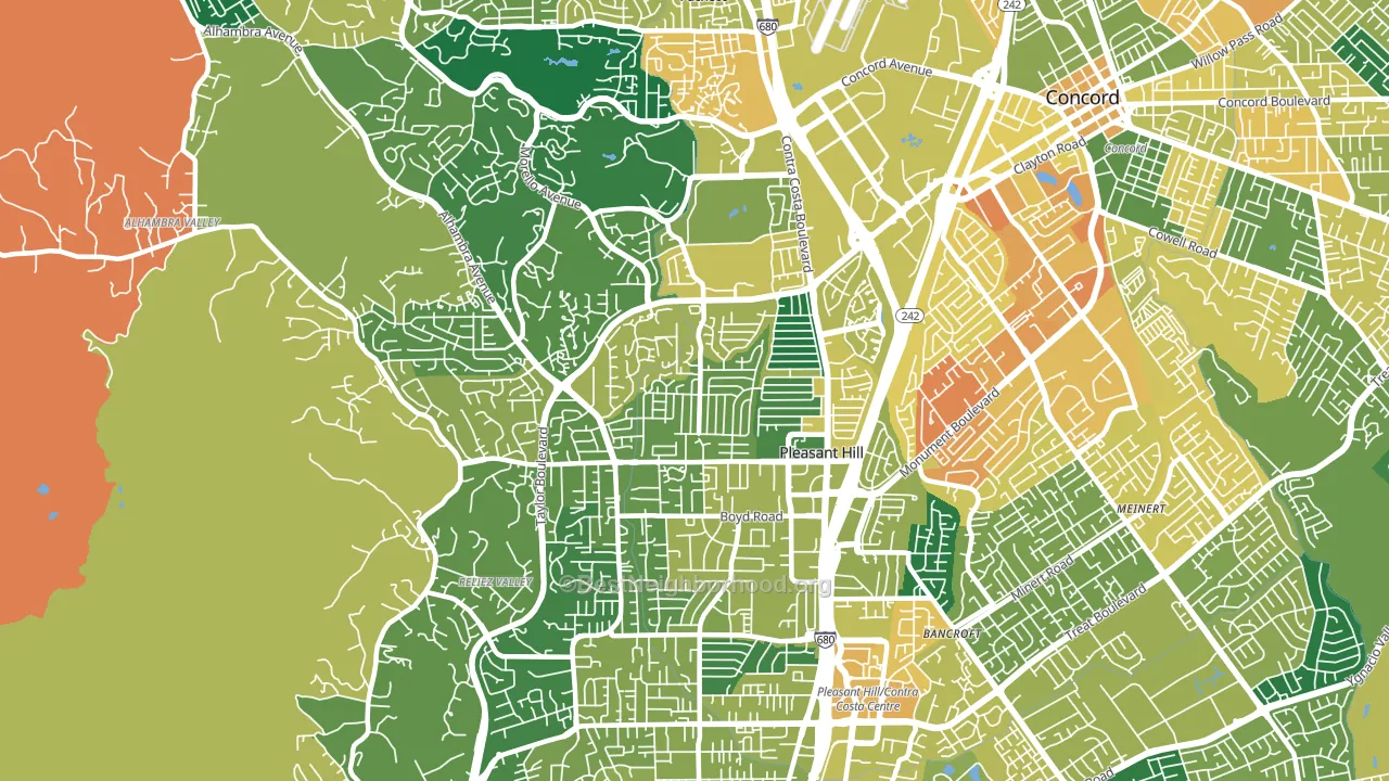 94523, CA block-group voter-turnout map