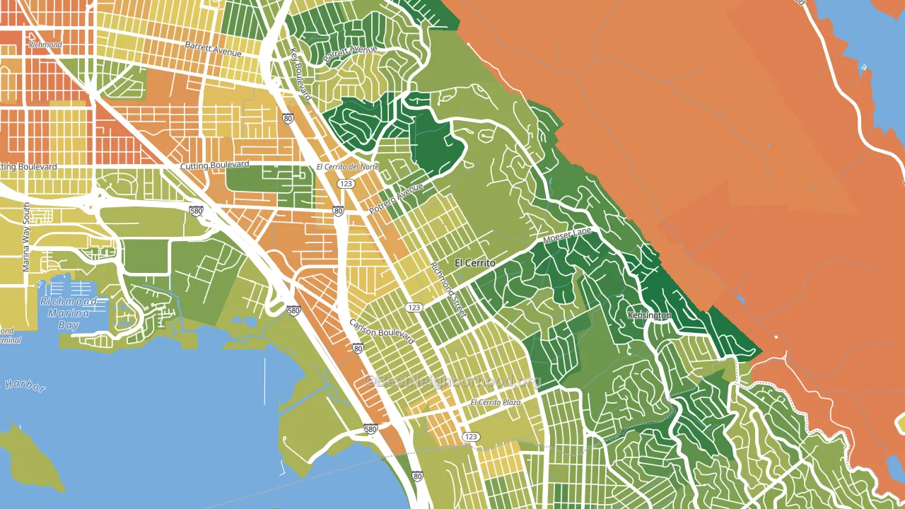 94530, CA block-group voter-turnout map