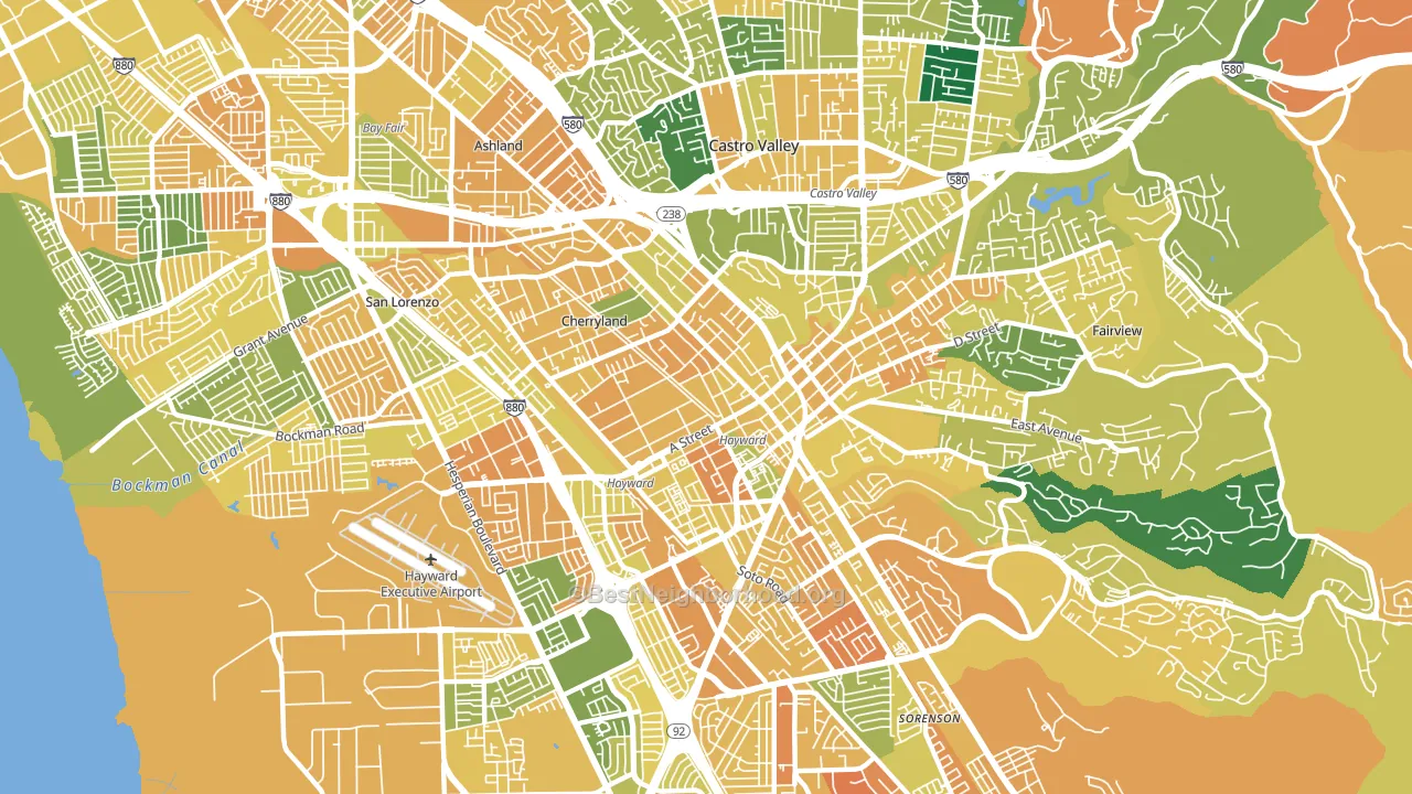 94541, CA block-group voter-turnout map