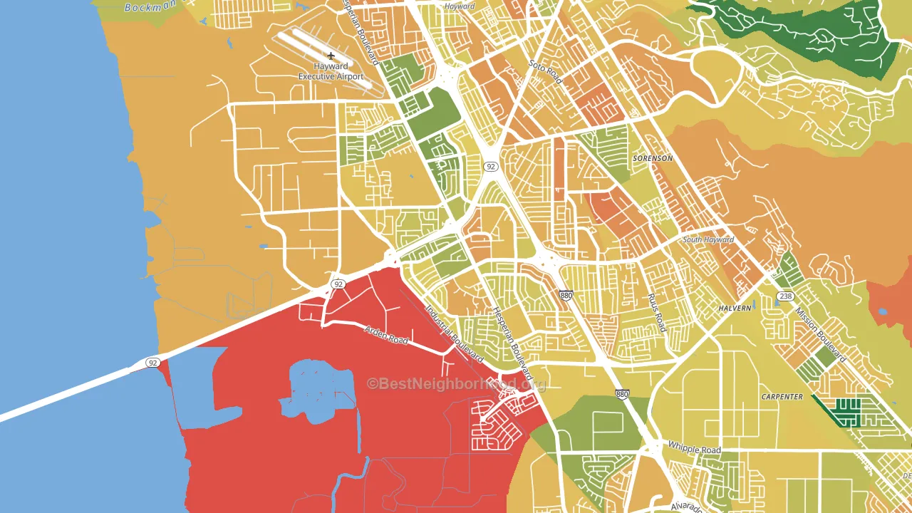 94545, CA block-group voter-turnout map
