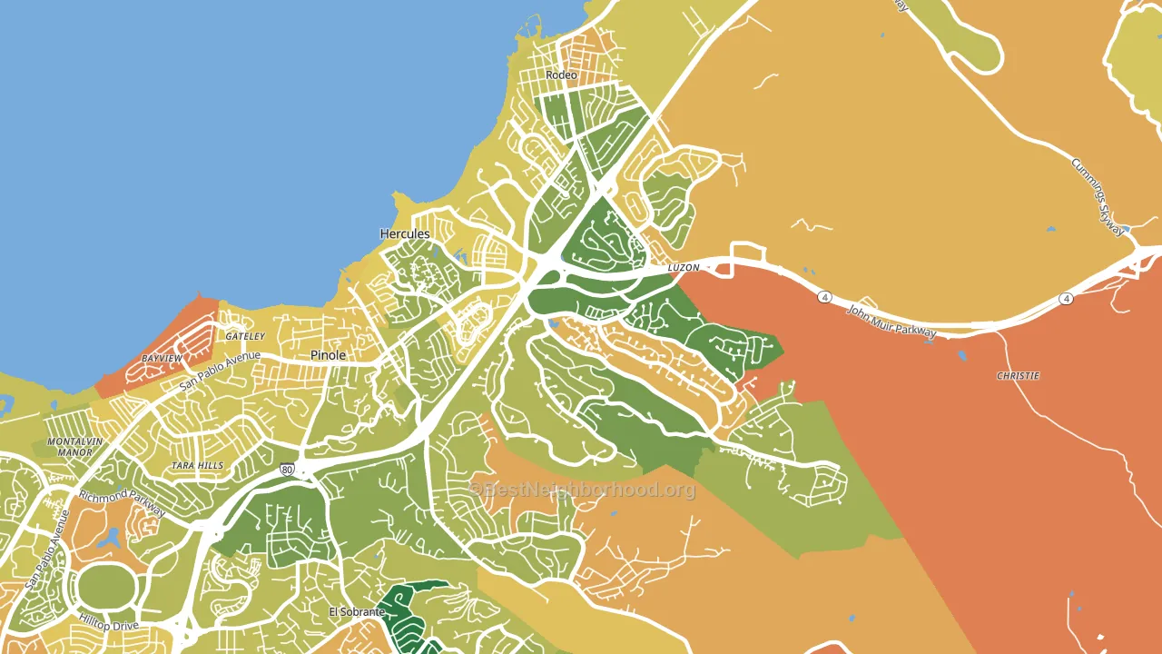 94547, CA block-group voter-turnout map