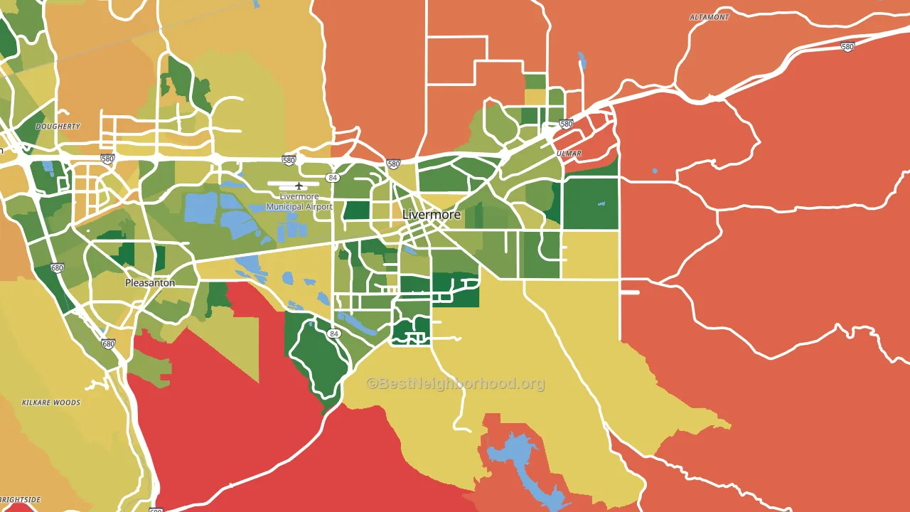 94550, CA block-group voter-turnout map