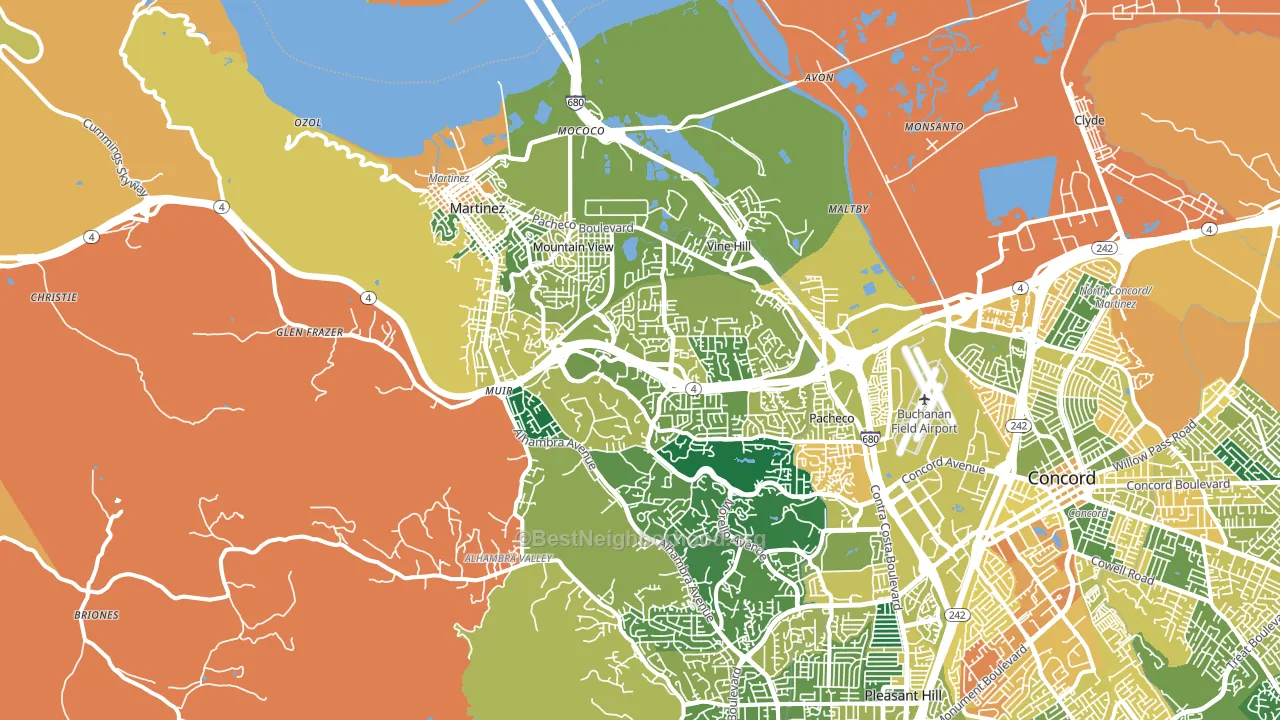94553, CA block-group voter-turnout map