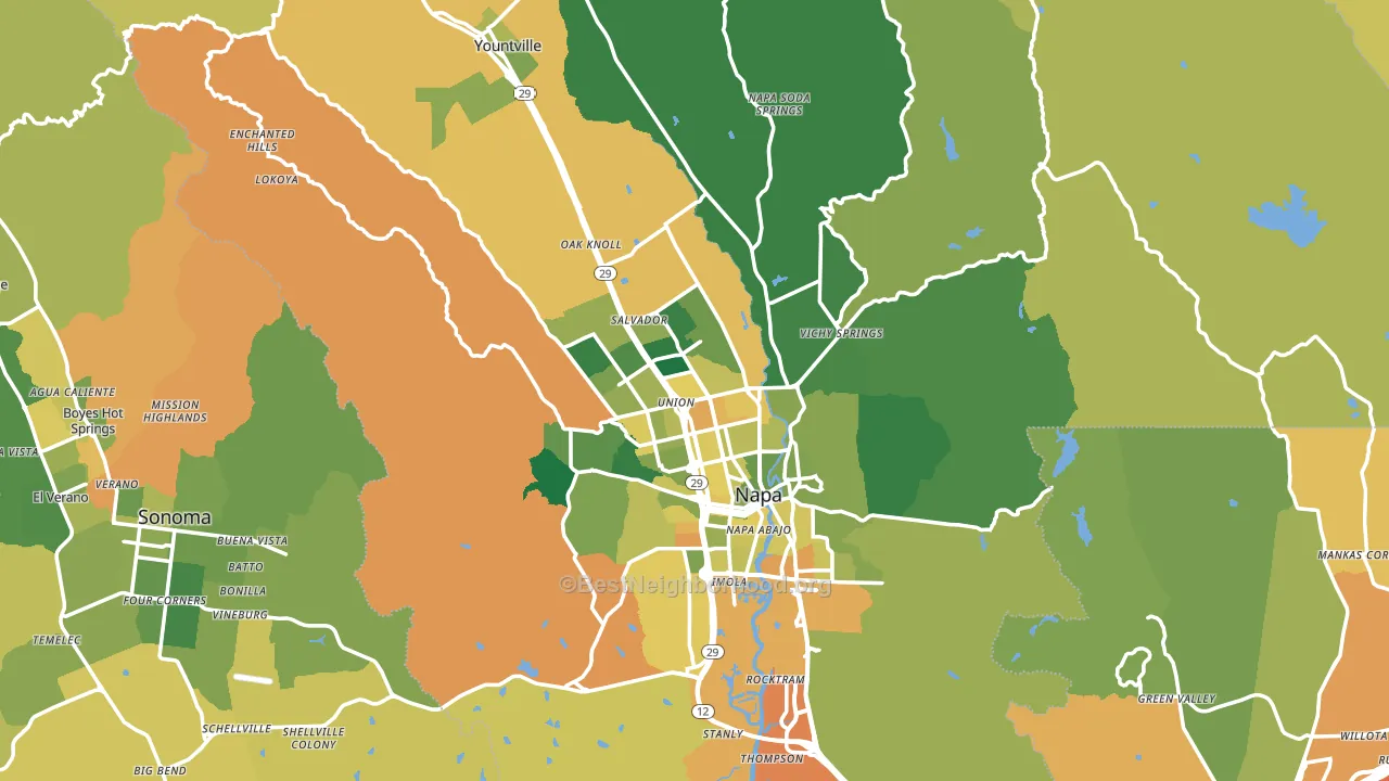94558, CA block-group voter-turnout map