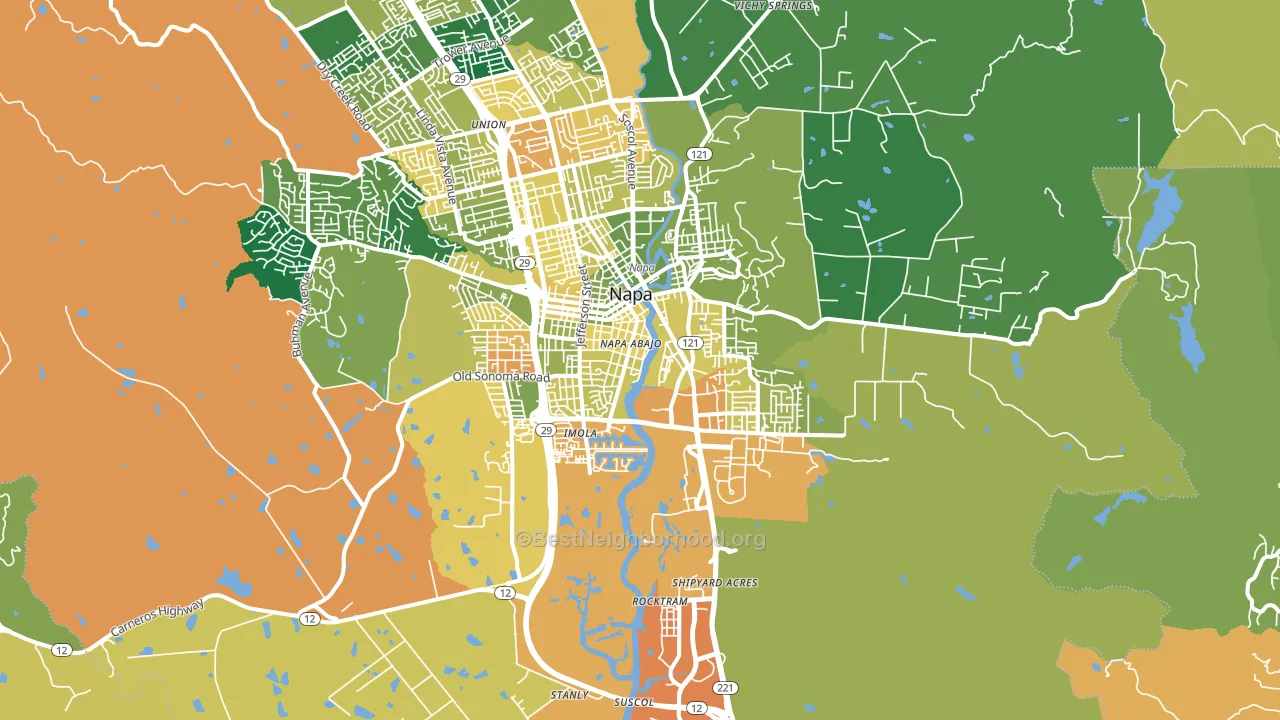 94559, CA block-group voter-turnout map