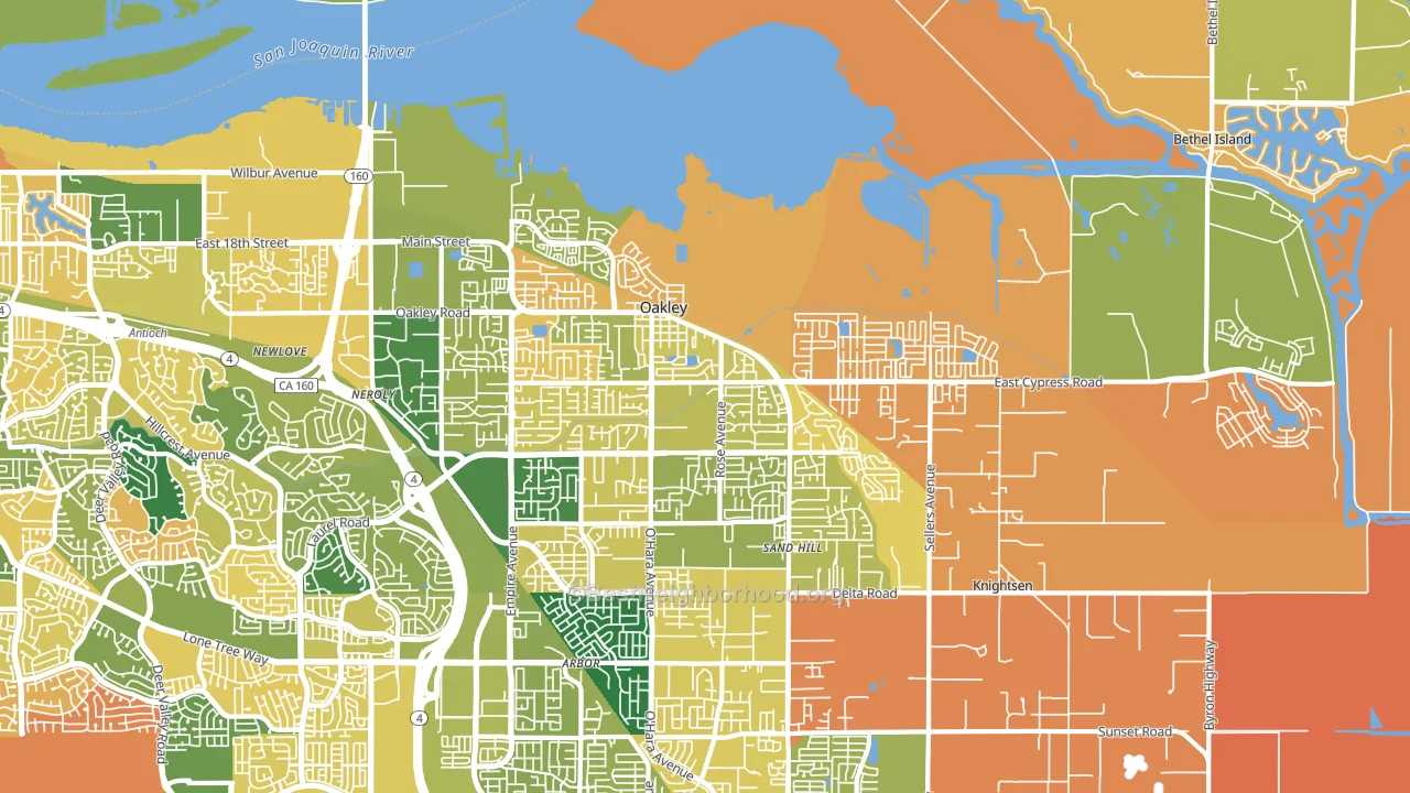 94561, CA block-group voter-turnout map