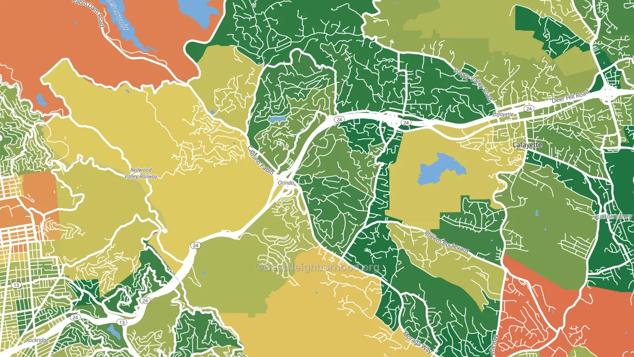 94563, CA block-group voter-turnout map