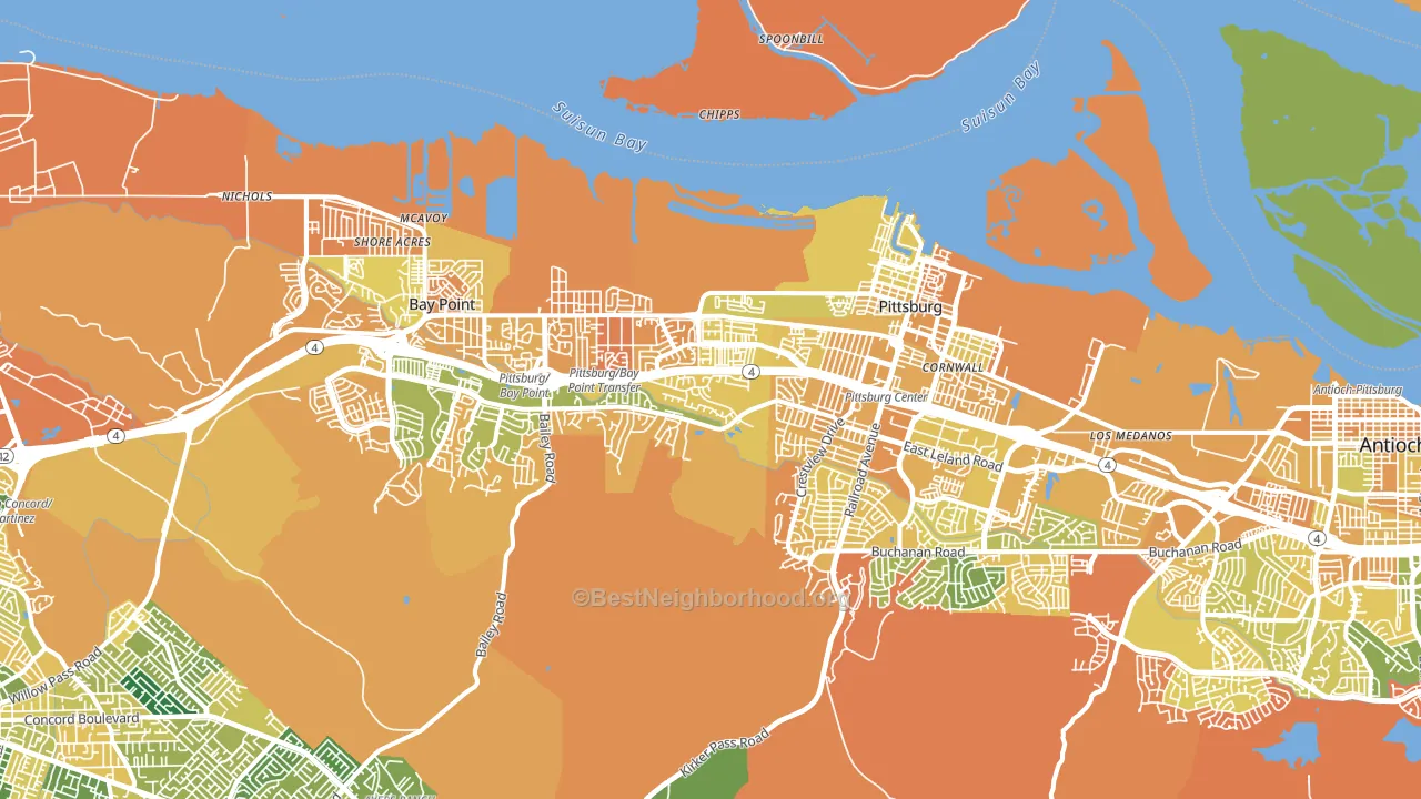 94565, CA block-group voter-turnout map