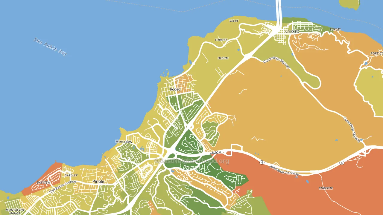 94572, CA block-group voter-turnout map