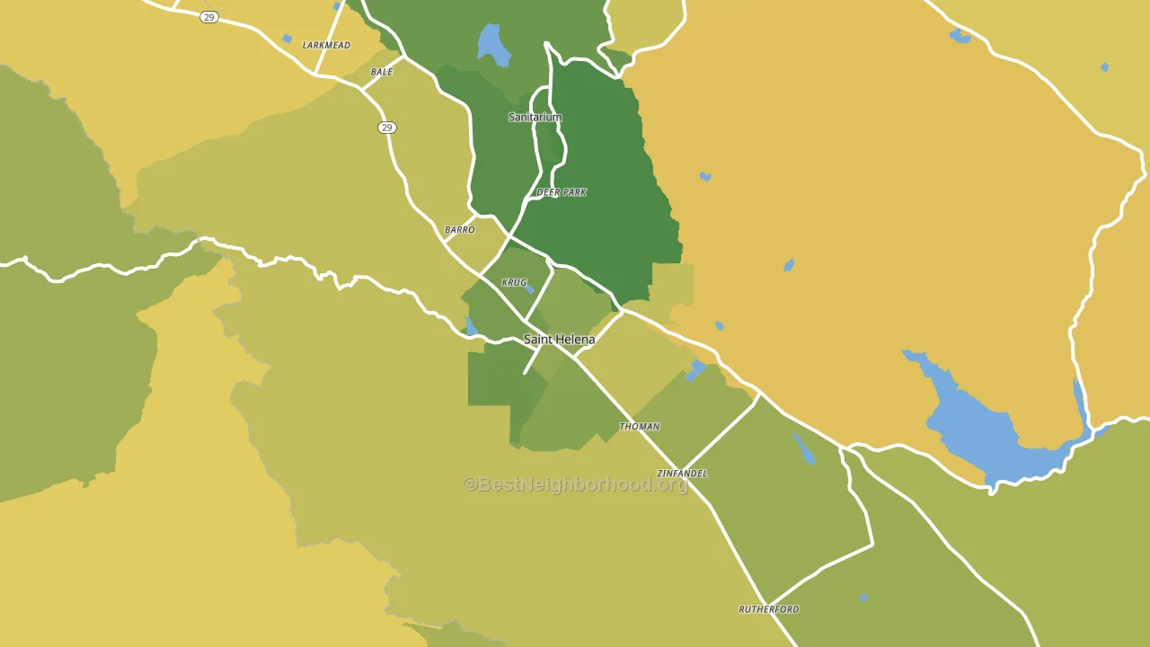 94574, CA block-group voter-turnout map