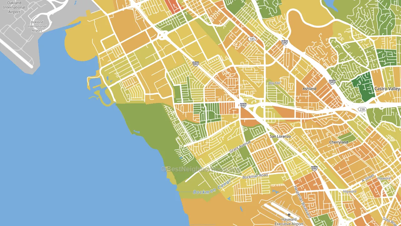 94579, CA block-group voter-turnout map