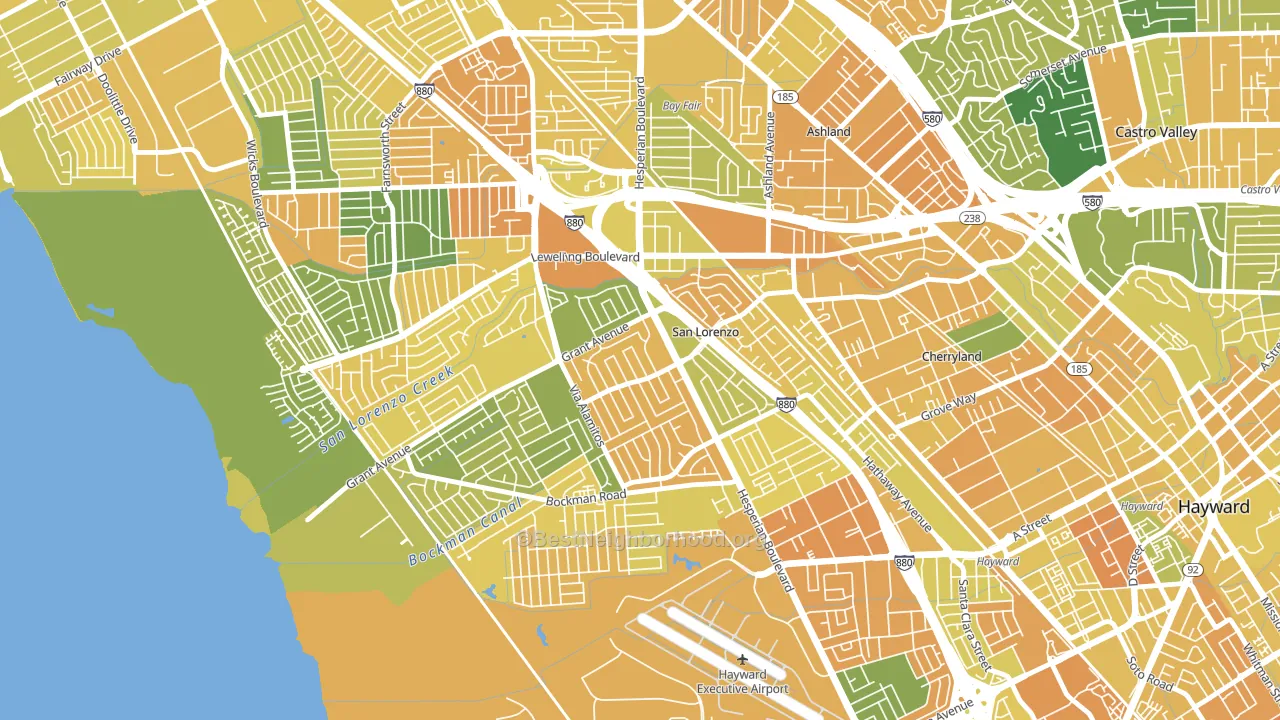 94580, CA block-group voter-turnout map