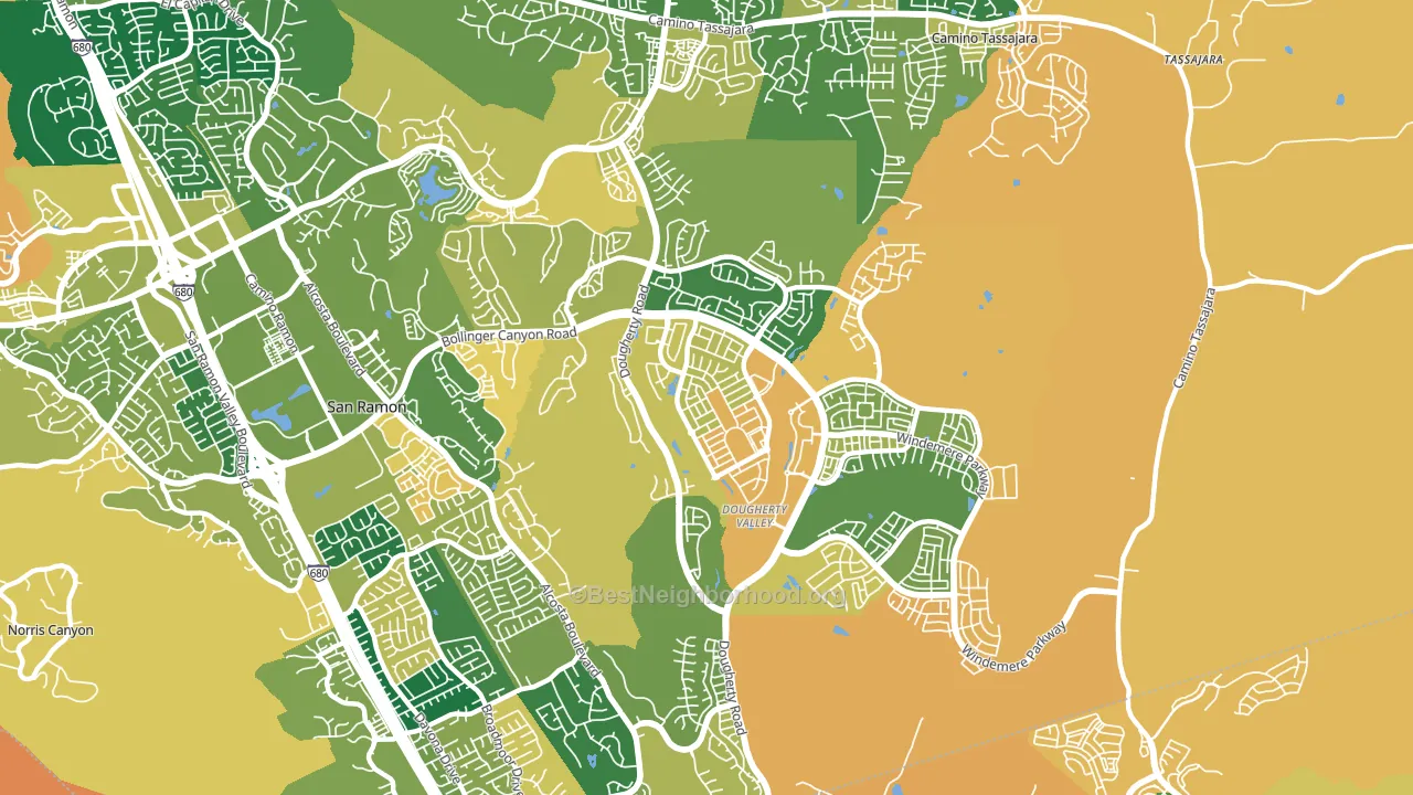 94582, CA block-group voter-turnout map