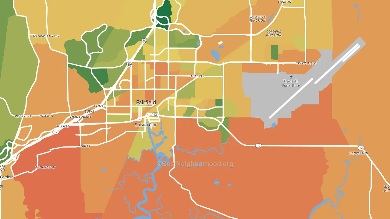 94585, CA block-group voter-turnout map