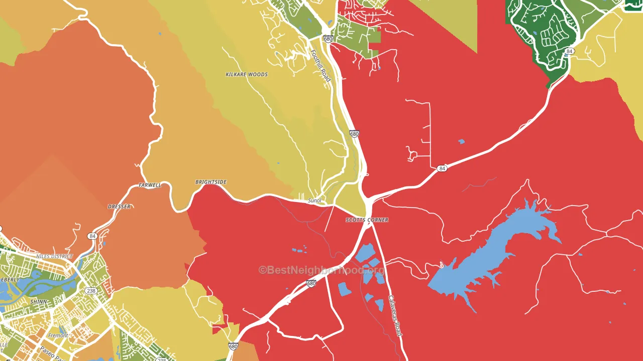 94586, CA block-group voter-turnout map