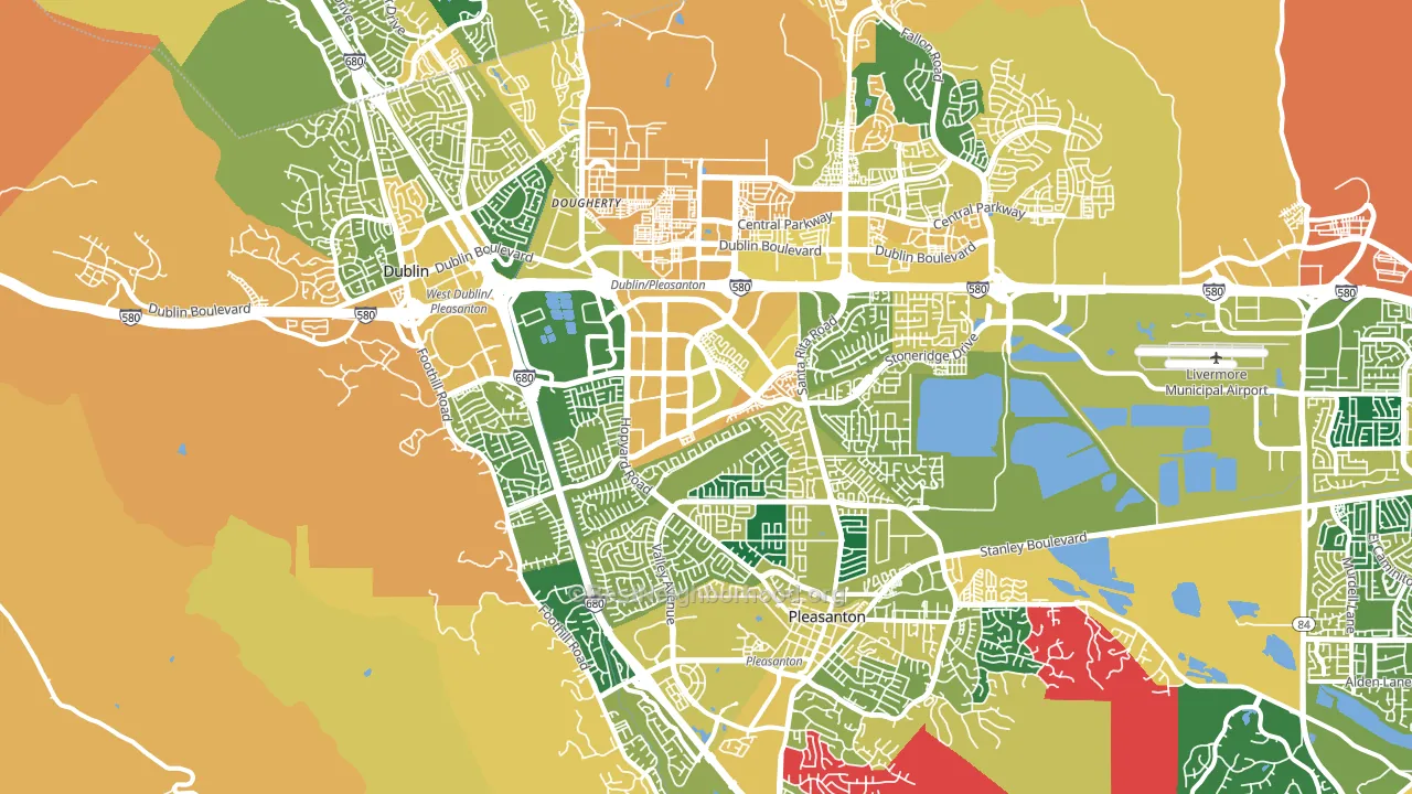 94588, CA block-group voter-turnout map