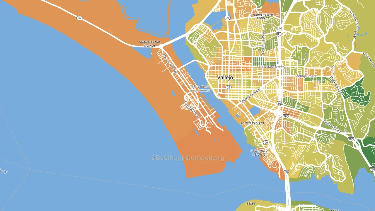 94592, CA block-group voter-turnout map