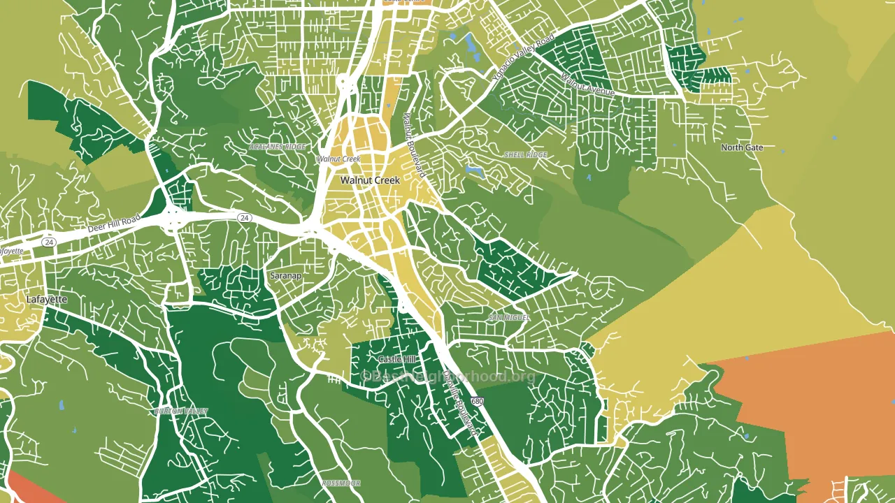 94596, CA block-group voter-turnout map