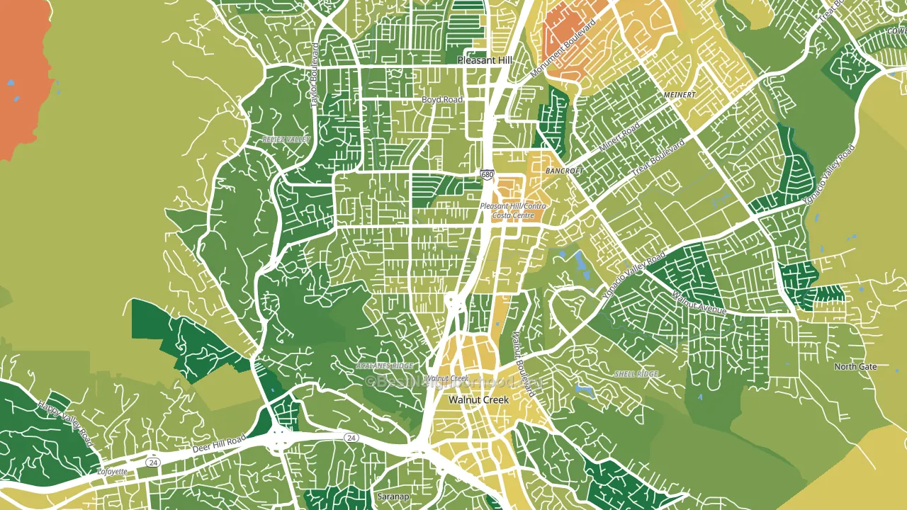 94597, CA block-group voter-turnout map