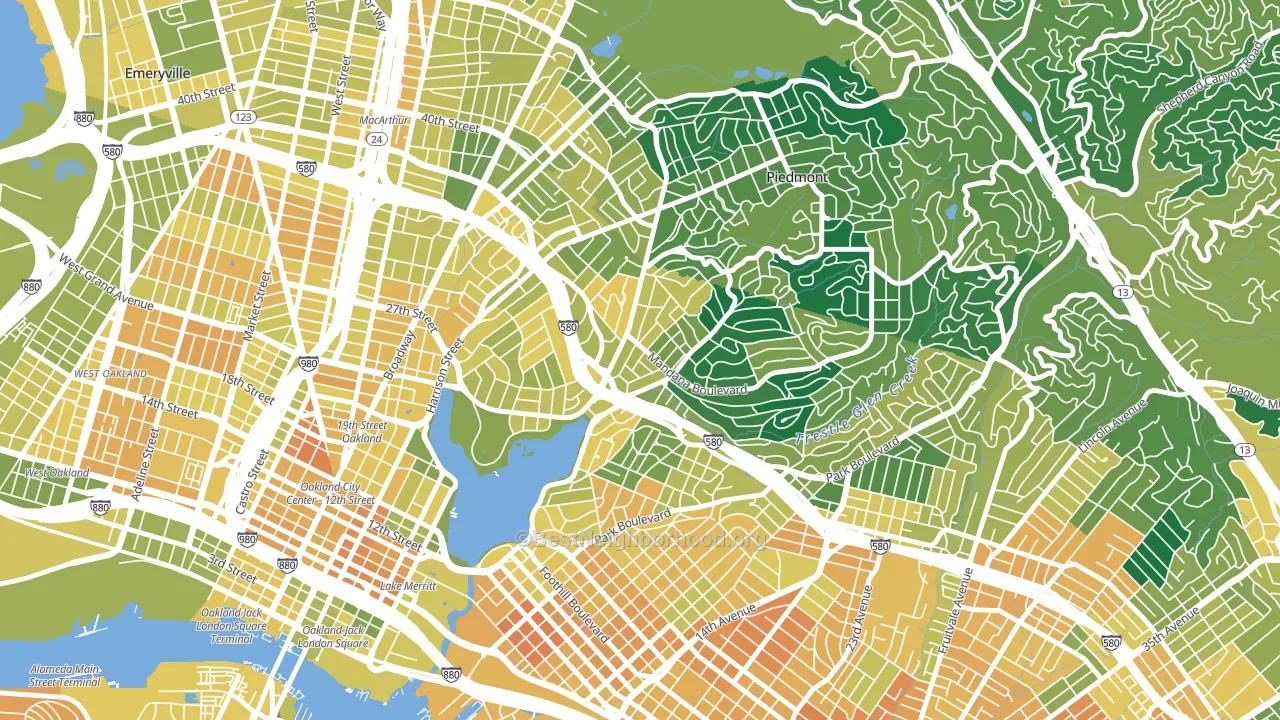 94610, CA block-group voter-turnout map