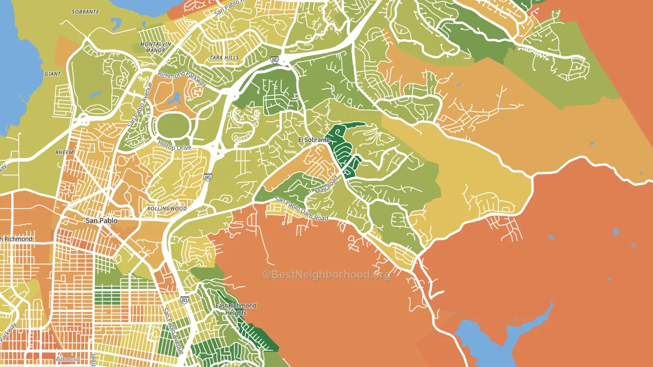 94803, CA block-group voter-turnout map