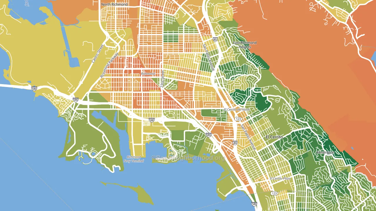 94804, CA block-group voter-turnout map