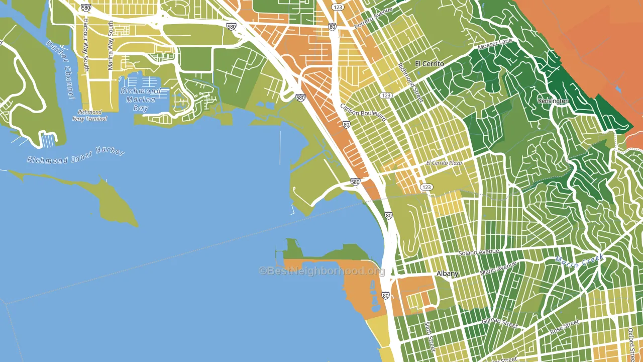 94850, CA block-group voter-turnout map