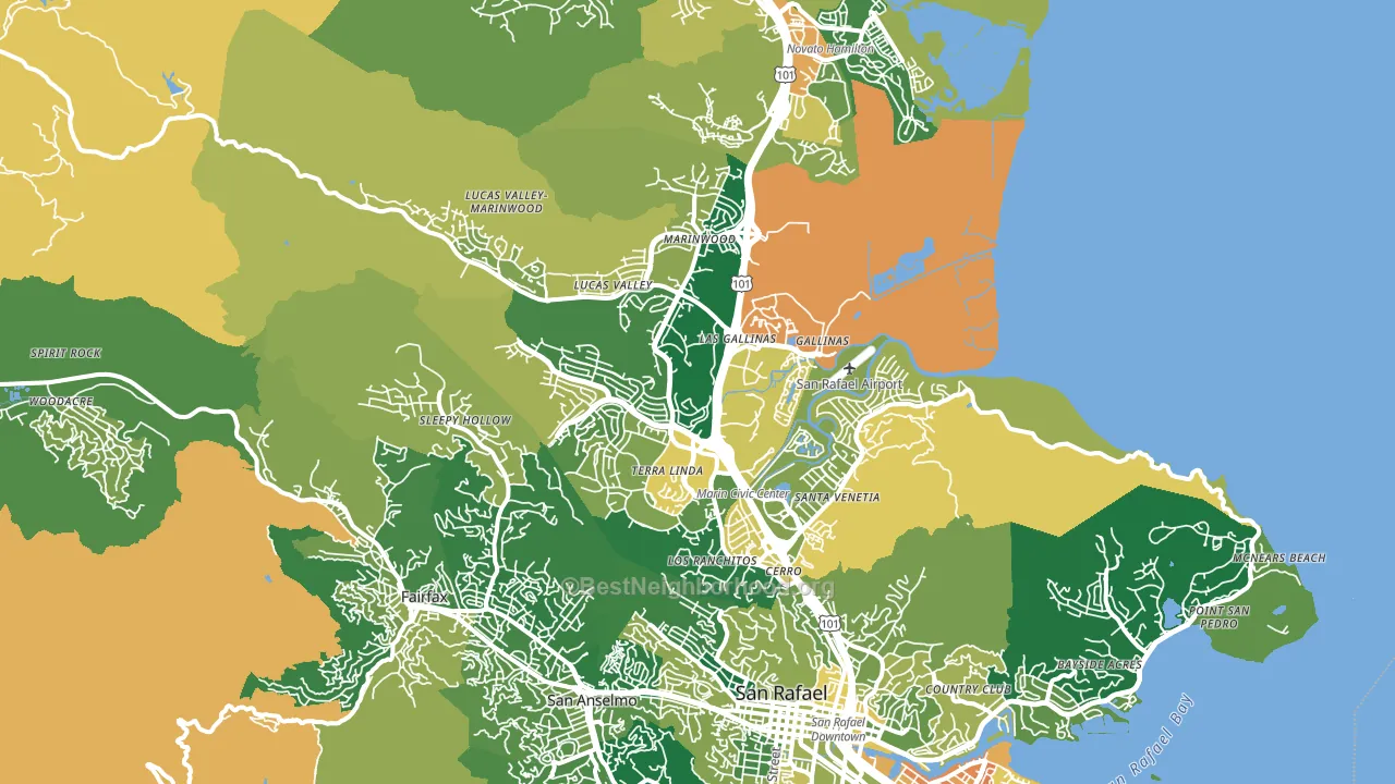 94903, CA block-group voter-turnout map