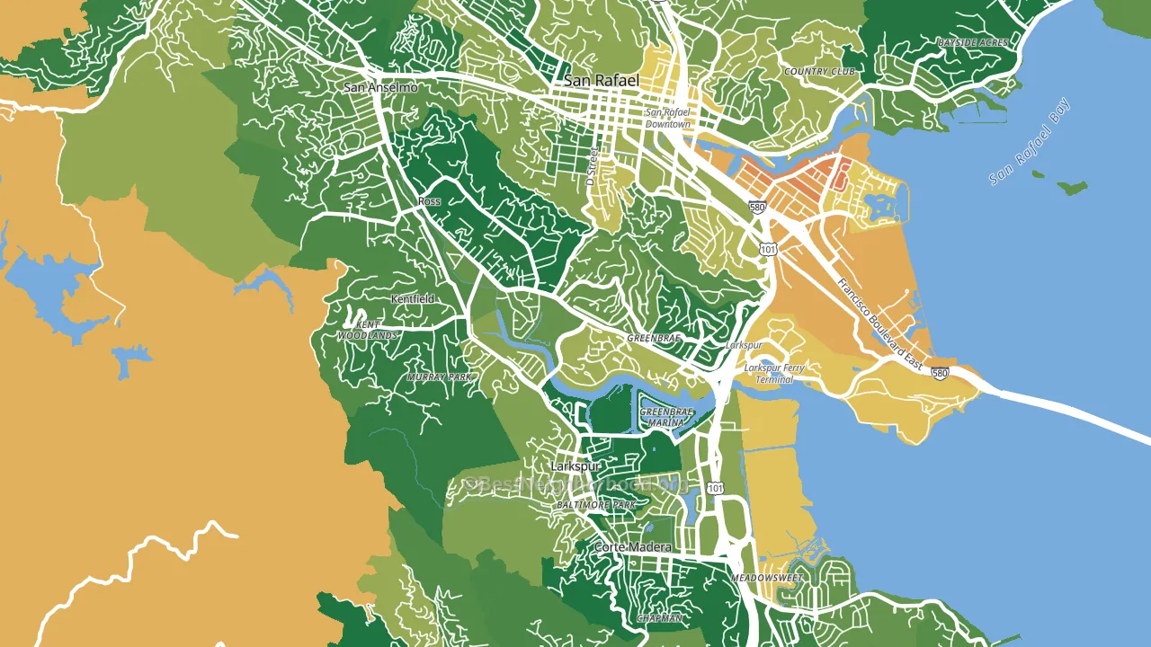 94904, CA block-group voter-turnout map
