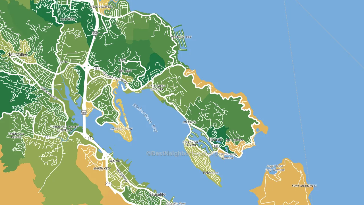 94920, CA block-group voter-turnout map