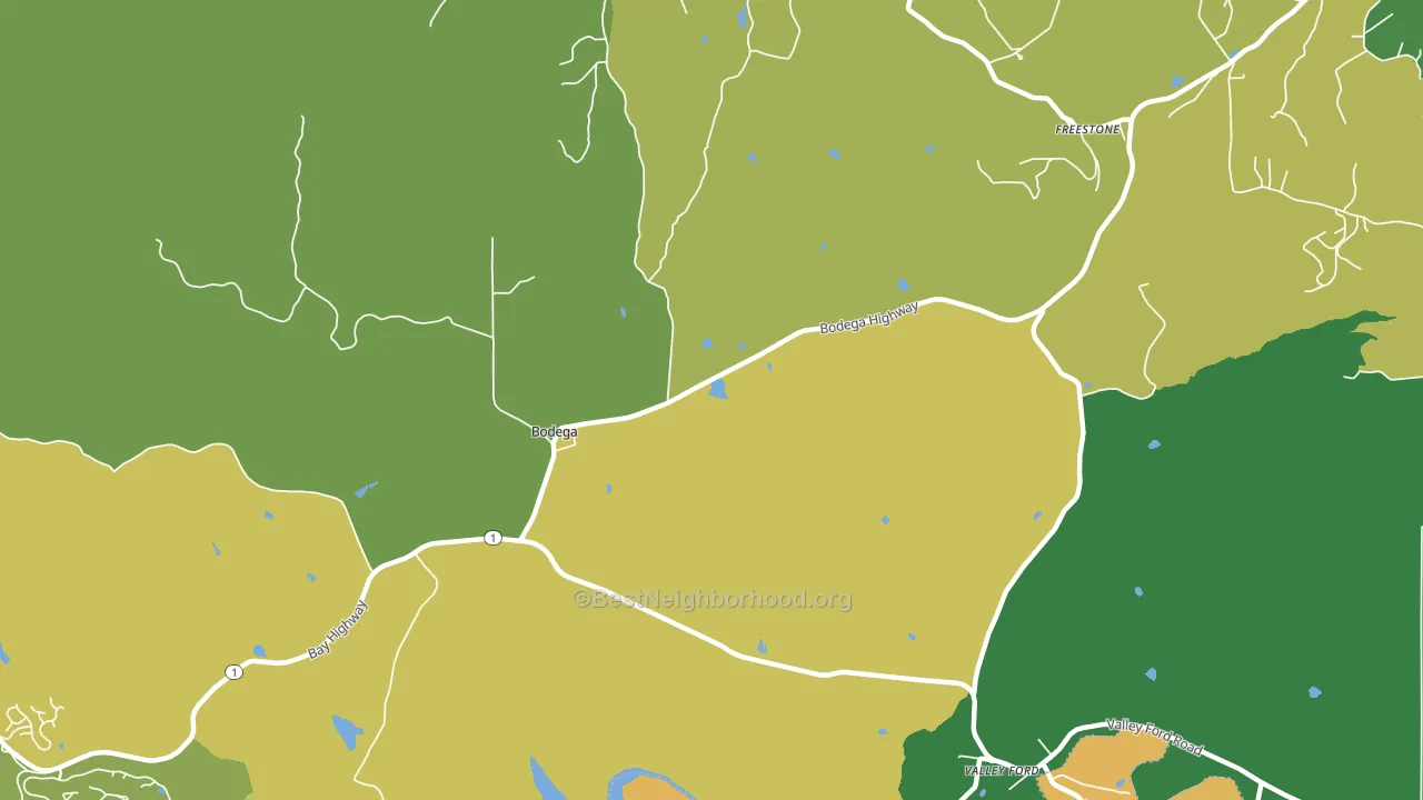 94922, CA block-group voter-turnout map