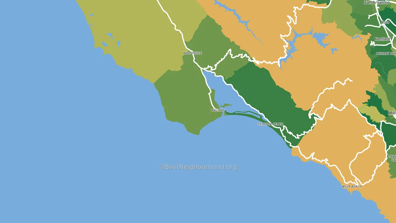 94924, CA block-group voter-turnout map