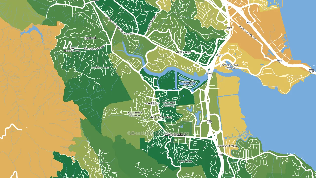 94939, CA block-group voter-turnout map