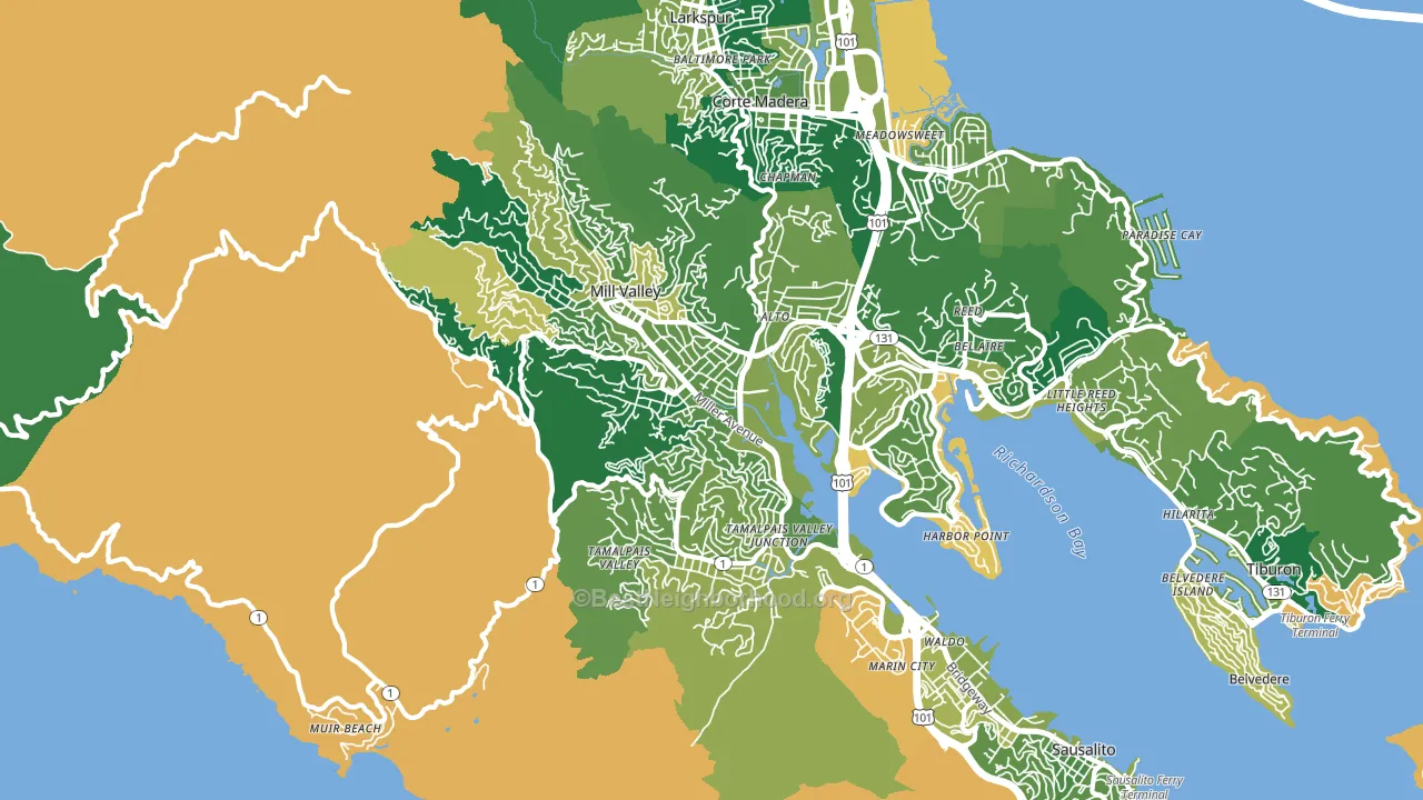94941, CA block-group voter-turnout map