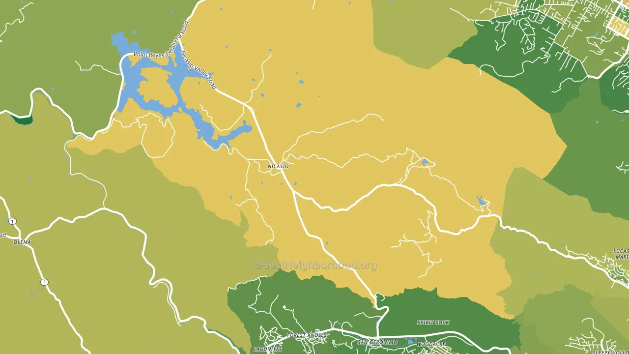 94946, CA block-group voter-turnout map