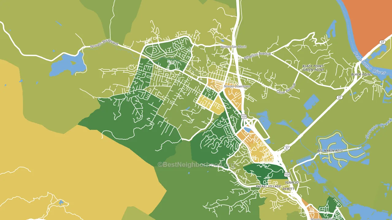 94947, CA block-group voter-turnout map