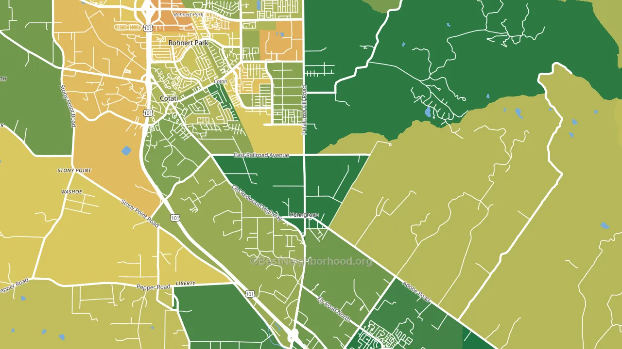 94951, CA block-group voter-turnout map