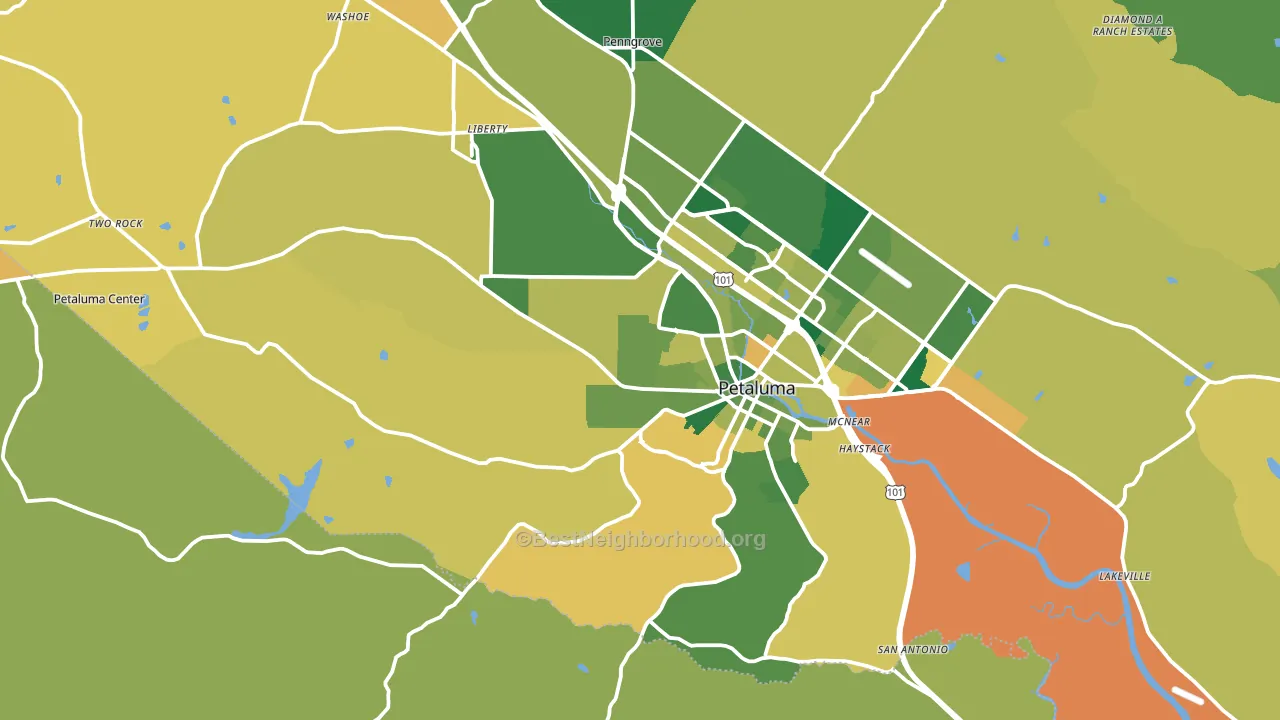 94952, CA block-group voter-turnout map