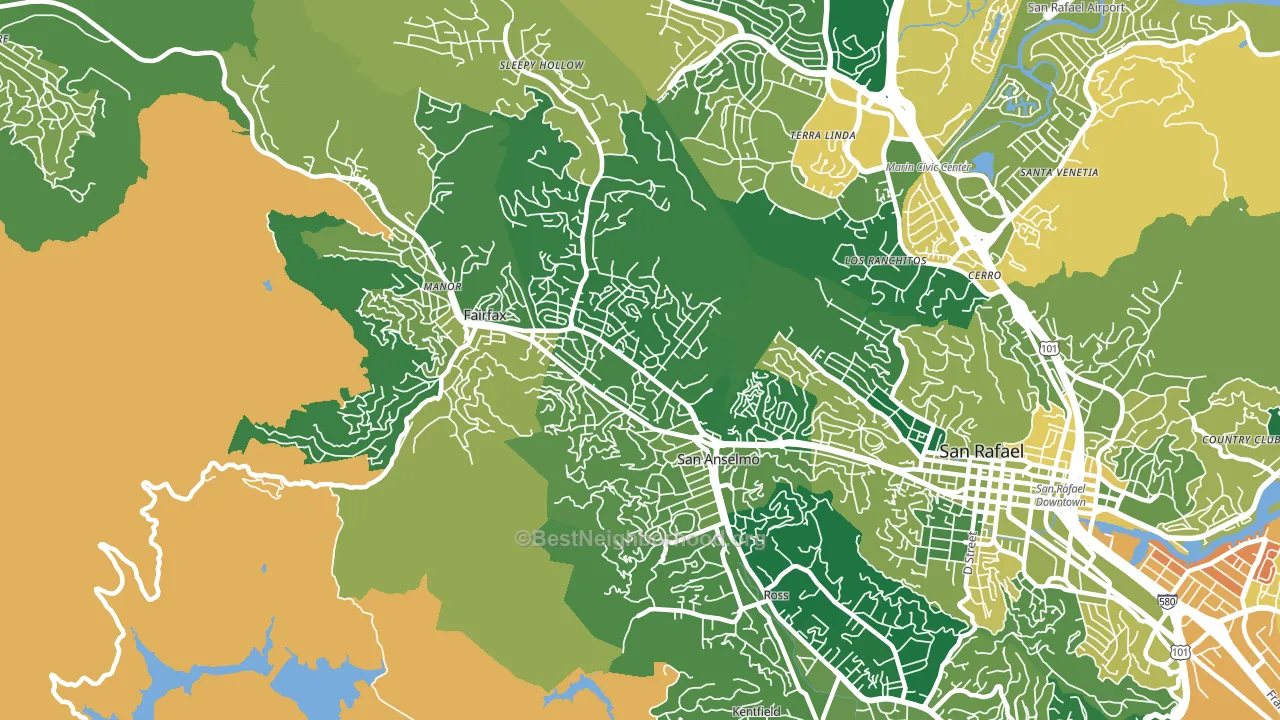 94960, CA block-group voter-turnout map