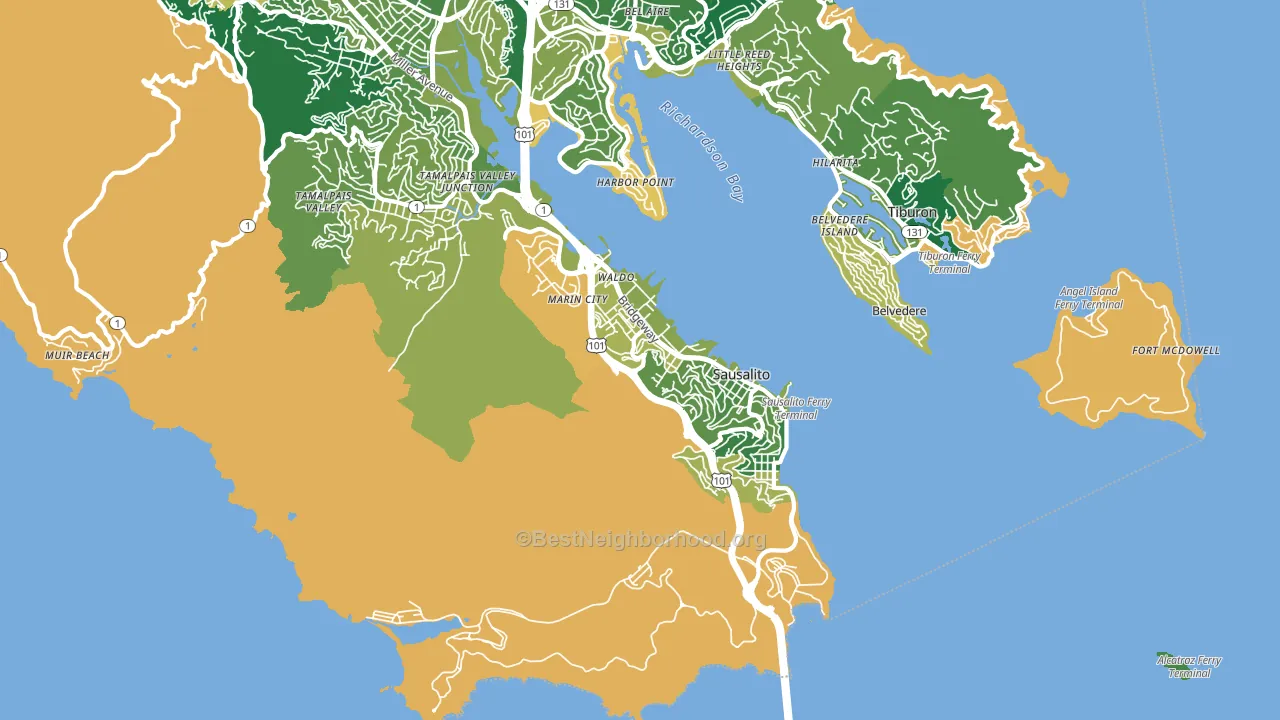 94965, CA block-group voter-turnout map