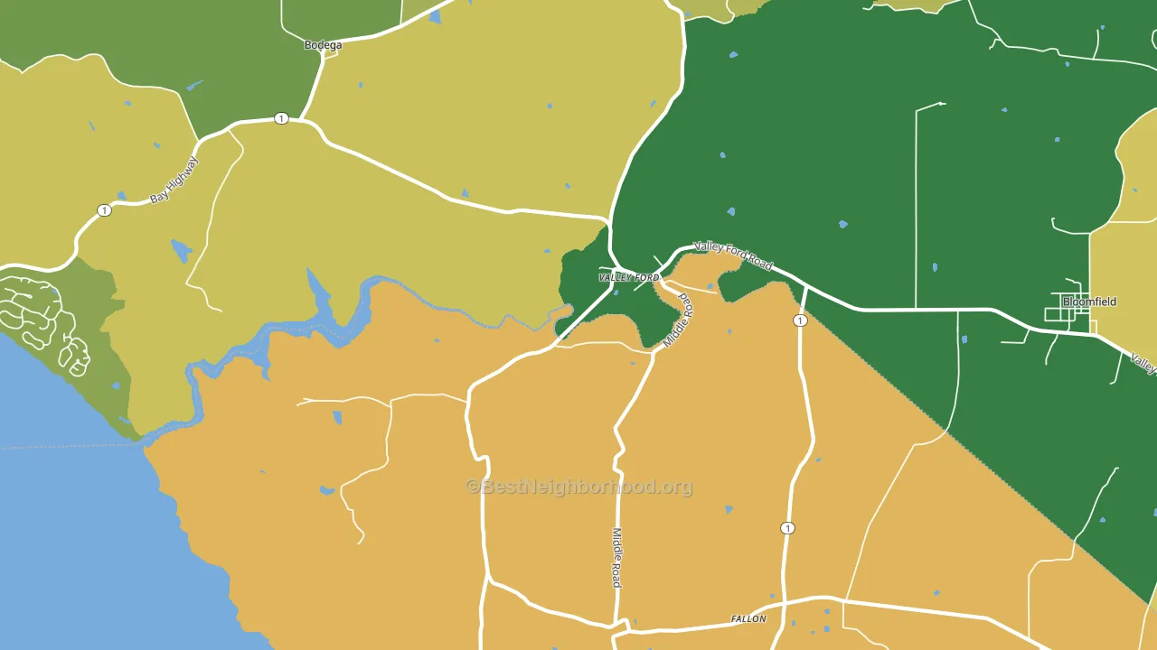 94972, CA block-group voter-turnout map