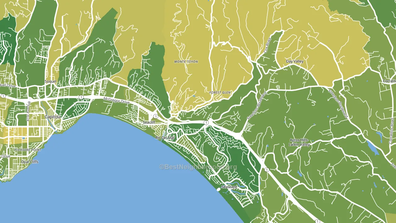 95003, CA block-group voter-turnout map