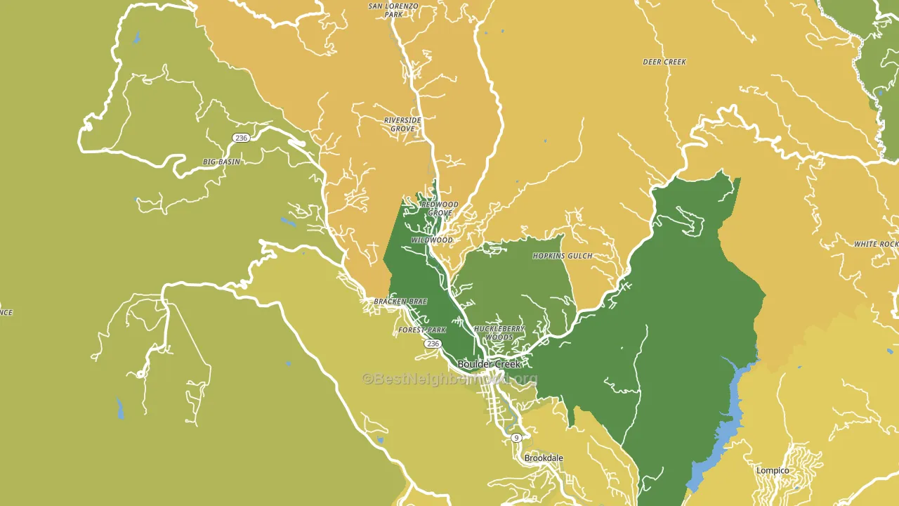 95006, CA block-group voter-turnout map