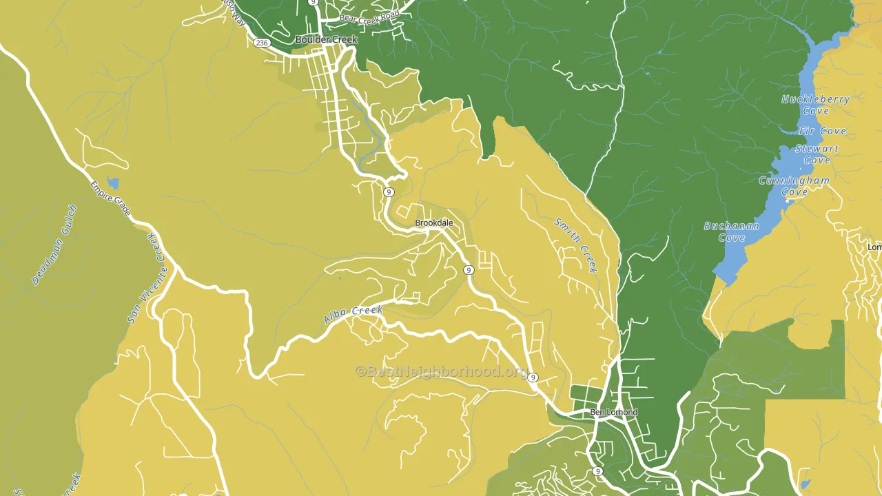 95007, CA block-group voter-turnout map