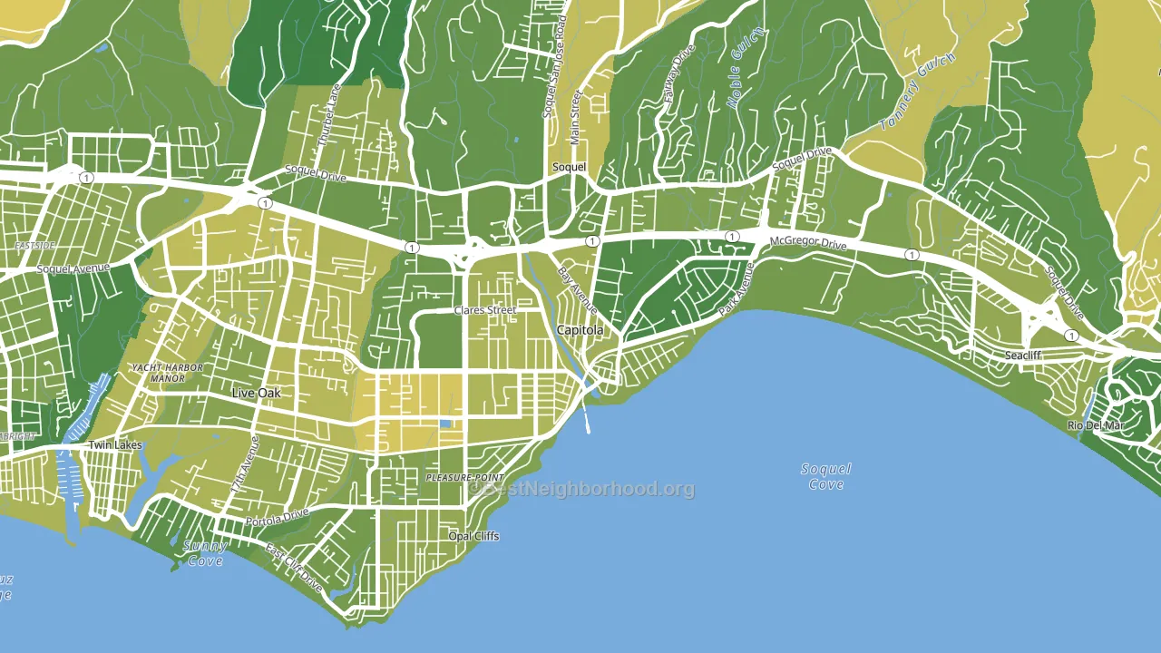 95010, CA block-group voter-turnout map