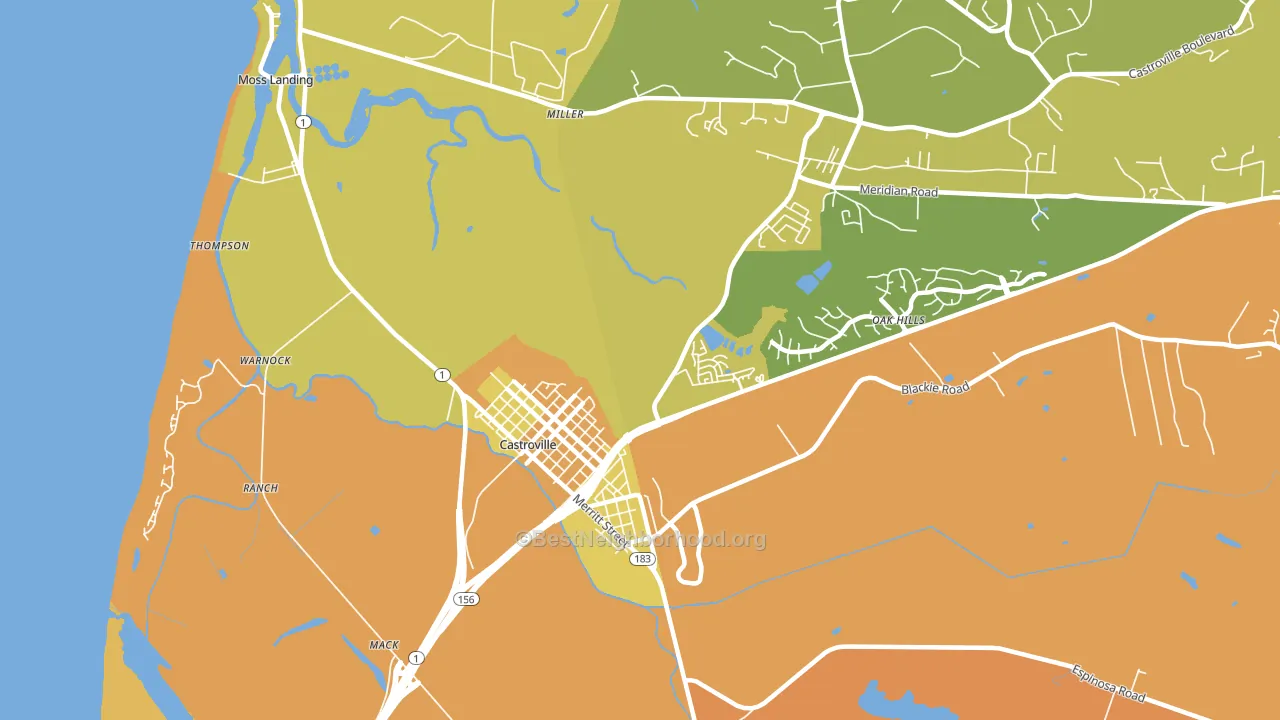 95012, CA block-group voter-turnout map