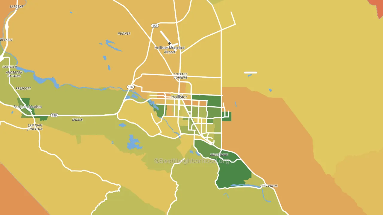 95023, CA block-group voter-turnout map