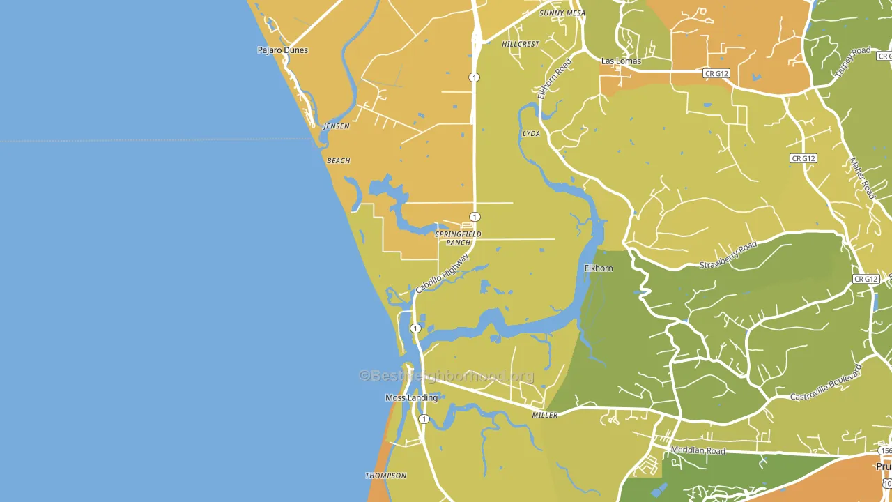 95039, CA block-group voter-turnout map